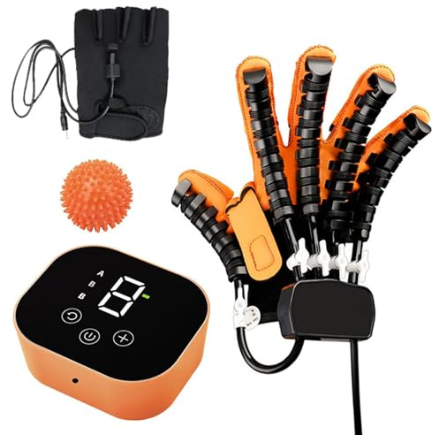 Guanti robotici per la riabilitazione delle mani, ausilio per l'esercizio delle mani, guanto robotico, ortesi per le dita, per pazienti con paralisi cerebrale, artrite, ictus(Size:S,Color:Mano destra)