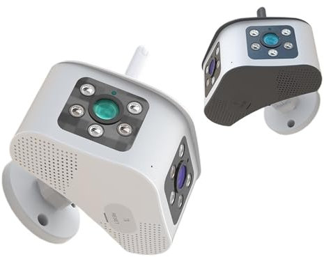 Camaras de vigilancia sin cables Cámara de seguridad Binocular 4K, protección de seguridad for exteriores, 8MP, HD, , cámara de vigilancia CCTV, ángulo ultraancho de 180 °, hogar inteligente, 1 Uds. p