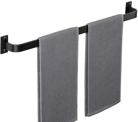 SAYAYO Porta Asciugamani Bagno da Parete Nero Portasciugamani Bidet Porta Salviette 60CM Appendi Porta Asciugamano Barra Singola, per Cucina Bagno e Lavanderia