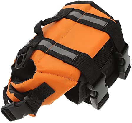 PERSELOSO Chaleco Salvavidas para Perro XXS Naranja Alta Flotabilidad y Visibilidad Manejo Cómodo y Seguro para Mascotas Pequeñas con Asa Resistente y Hebillas De Liberación Rápida