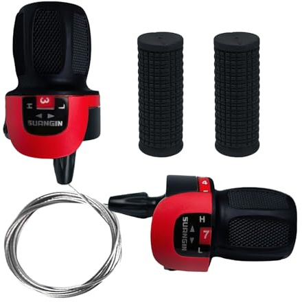 Set med 21 hastighetsväxlar | 1 par 3 x 7 hastigheter vänster och höger växelväxel | halkfria reservdelar för träning vuxna vandringsridning fitness touring mekanik väggarage