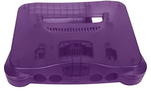 Zunate Langlebige Spielkonsolenersatzfall für N64, Premium ABS -Shell, Kompatibel mit Allen N64 -Konsolen, Zubehör für Retro Gaming Enthusiasten (Durchscheinend lila)