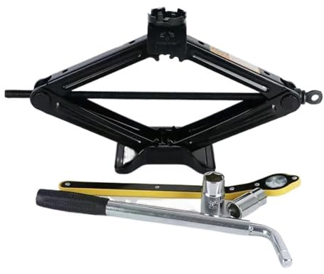 Gato Tijera para Coche Auto Jack Llave de Ahorro Mano Obra Accesorios Especiales Herramienta telescópica basculante(3T)