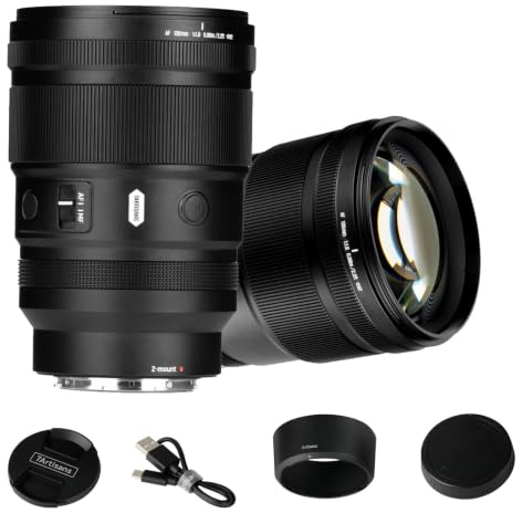 7hantverkare AF 135 mm F1.8 för Nikon Z-montering, automatisk autofokus teleobjektiv för full ram, AF/MF, fast brännvidd, 1 000 g, dubbla FN-anpassningsbara nycklar