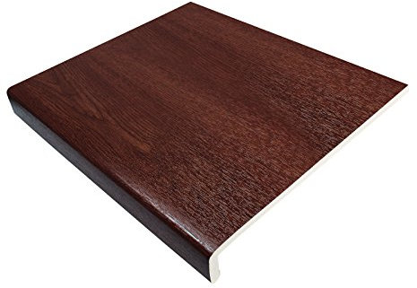 250mm Rosewood UPVC Window Board/Cill Cover 1.25m Long 9mm Thick Plastic Window Sill Capping