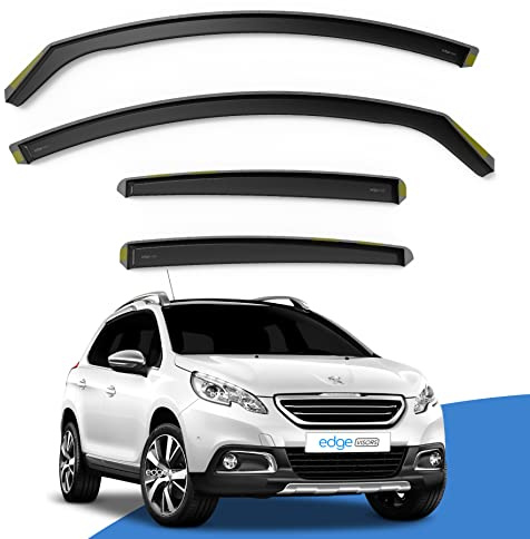 EdgeVisors Wind Deflectors for Peugeot 2008 MK1 5 Door SUV (2013-2019) 4pc Set | In-Channel Rain Guards & Accessories