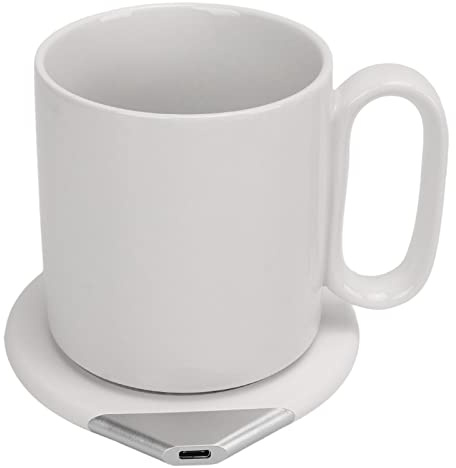 KaffeetassenwäRmer und Tassenset, Selbstbeheizter TassenwäRmer, Elektrischer KaffeewäRmer, Kabellos, Wiederaufladbar, Wassertassen-Thermostatheizung FüR BüRo und Schreibtisch