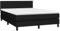vidaXL Boxspringbett mit Matratze LED Bett Polsterbett Bettgestell Doppelbett Lattenrost Bettrahmen Schlafzimmerbett Hotelbett Schwarz 140x200cm Stoff