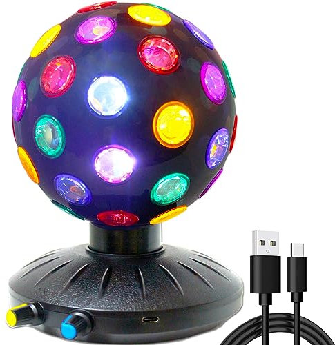 Rotative disco ball LED Night Light projecteur 360 ° rotation vitesse / luminosité réglable lumière pour décompression, fête, anniversaire, vacances, Club, Bar (USB / fonctionnement de la batterie)