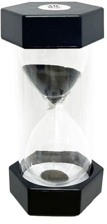 Sablier à minuterie, Sablier Enfant, Minuteur Sabliers, Sablier Sécurité Enfant, Coloré Sablier Sable Horloge Minuteur, Minuterie de Cuisine, décoration de Bureau à Domicile,30 Minutes, Noir