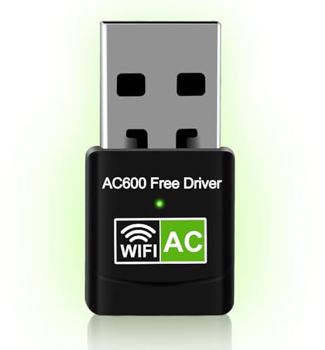 Memoria WiFi Internet USB para PC, Dual Band 2.4/5GHz 600Mbps Adaptador de Red Inalámbrica, Plug and Play Memoria WiFi para PC Fijo 3.0 USB WiFi para PC (5G)