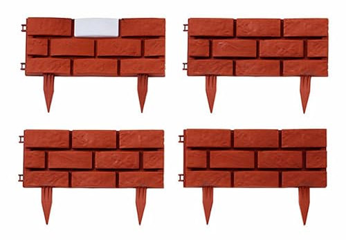 Beeteinfassung Nessa Solar Steinmauer 4-teilig Terracotta Beetbegrenzung Beetumrandung HTI living