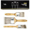 Hemway Premium Bamboo Paint Brush Set (Pack of 3) | Cutting In & Flat Brushes for Painting Emulsion, Varnish, Wax & Stains on Furniture, Walls, Ceiling & Floors | Sustainable DIY & Decorating Tools