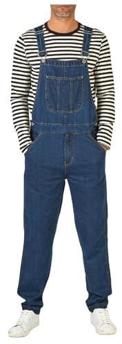 Generisch Peto para hombre, pantalones de trabajo, protección para el tiempo libre, para todas las estaciones, peto para hombre, con bolsillos, pantalones vaqueros y tirantes, mono, ropa de trabajo