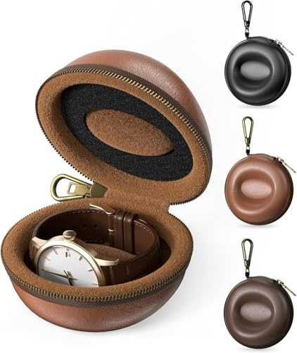 ProCase Single Watch Travel Case with Carabiner Clip, EVA Hard Shell