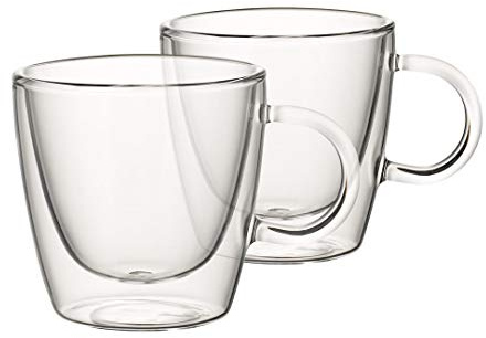 Villeroy & Boch Artesano Hot and Cold Beverages Cup M, Set of 2, 220 ml (Measured Brimful), Borosilicate Glass, Clear