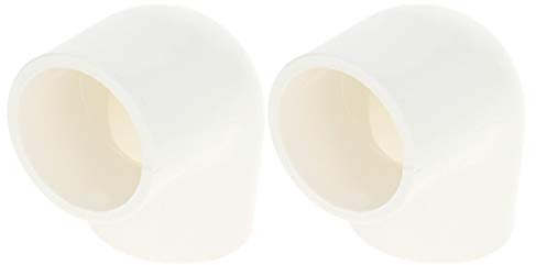 Othmro 2,5 cm ID PVC Fitting Ellenbogen 90 Grad rechtwinklig 2 Stück, Möbelqualität Rohrverschraubung Kupplung Stecker für DIY PVC Regal Garten Stützstruktur Aufbewahrungsrahmen Weiß