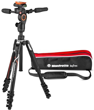 Manfrotto Befree Live Advanced Treppiede da viaggio in alluminio a 4 sezioni con testa fluida a 3 vie