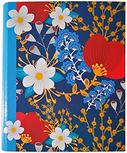 RNKVERLAG 46778 - Ringbuch „Blumen“, mit Register A-Z, für DIN A5, 4 Ring-Mechanik, 1 Stück