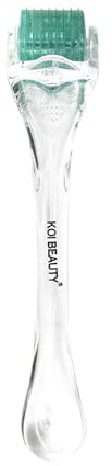 Koi Beauty Professional Derma Roller, 200 Real Individual Titanium Microneedle Roller, Microneedling Roller, Beauty Tool for Men Women