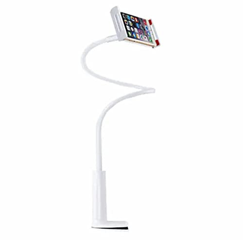 Orco Cell Phone Holder for Bed Desk Flexible Holder Gooseneck 360 Arm Clamp Bracket Mount Stand for iPhone 12 Mini, 12 Pro Max, 11 Pro, Xs XR X 8 7 6 Plus, Samsung S10 S9 S8, 4.7-7.2 (White)