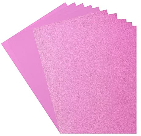 Florence Cartulina (216 g/m²) y papel brillante (250 g/m²), rosa claro, A4, 10 hojas, para álbumes de recortes, fabricación de tarjetas, troquelado y más manualidades de papel