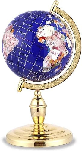 ABGRC Globus Gem World Globe 360d° roterande glober med metallstativ, geografisk upptäckningsvärld för vuxna, pedagogisk leksaksvärld, glob för barn, uppdaterad