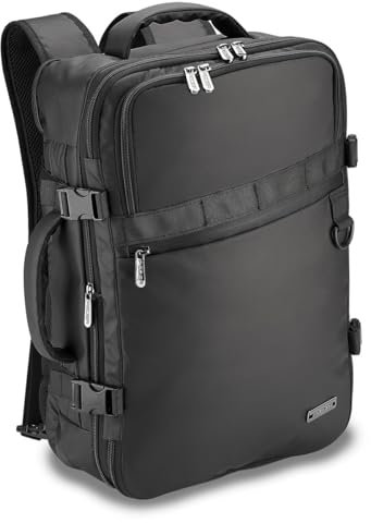 Pedea Notebook-Rucksack Clutch 15,6 Zoll (39,6cm) I Laptop-Rucksack mit Reisefach I 2 in 1 Laptop-Rucksack & Tasche I Laptoprucksack schwarz