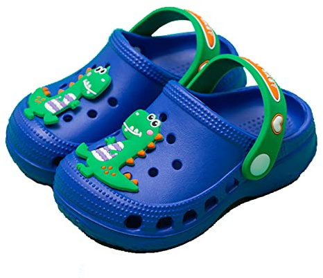 Meik Mangni Zoccoli per Bambini Sabot Estate Scarpe da Giardino Ragazzi Ragazze Antiscivolo Sandali da Spiaggia Carino Ciabatte Blu 25/26 EU