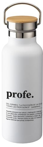 Botella Termica Tapon de Madera Regalo Día del Profesor/a Maestro/a Regalo Profesor/a (DEFINICION)