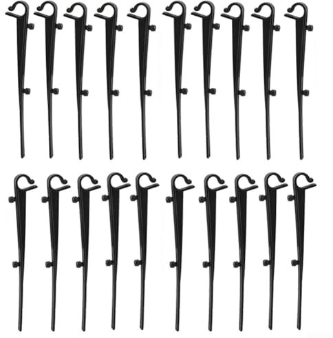 FACULX 20/40/60 clip di fissaggio per grondaie, clip di fissaggio per grondaie, in plastica, 150 mm, clip di protezione per grondaie, per luci esterne e corde (20 pezzi)