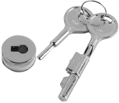 Tiardey Glass Door Lock Sliding Door Lock Glass Lock Cabinet Lock for Jewelry Display Cases Windows Sliding Doors Round Lock with 2 Keys for Cabinets and Display Cabinets