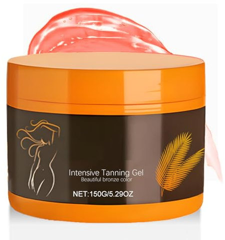 Gel abbronzante intensivo, gel abbronzante alla carota, gel abbronzante intensivo di lusso, crema abbronzante, acceleratore abbronzante, crema solare abbronzante rapida - Bronzo naturale 150 g