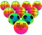 BESPORTBLE 10 Stücke Schaumstoffball 16 cm Wasserball Aufblasbar Regenbogen Bälle Elastische PVC Strand Sport Ball Kickball Flap Ball für Indoor Outdoor (Zufällige Muster)