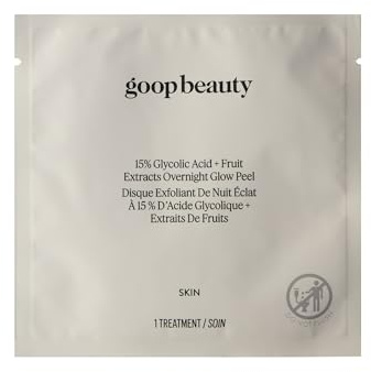 goop Beauty 15% Glycolic Acid Exfoliating Pads | Inspired by a Professional Chemical Peel | Refines & Retexturizes for Glowing Skin | Paraben and Silicone Free | 4 pack