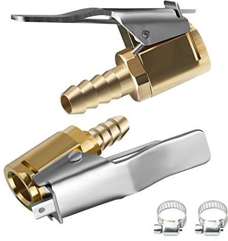 URAQT 2 Pezzi Connettore Valvola Mandrini Pneumatica Universale, 8mm Connettore gonfiaggio pneumatici, connettori per valvole per Gonfiatori Pompa d'Aria Compressore Macchina