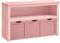 VASAGLE Kinderregal, Spielzeugaufbewahrung für Kinder, Aufbewahrungsschrank, Spielzeugschrank, Aufbewahrungsbox mit Rollen, Spielzeugregal, für Kinderzimmer, 30 x 102 x 60 cm, pastellrosa LHS380R02