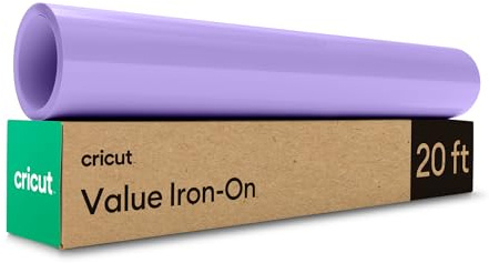 Cricut HTV Heat Transfer Vinyl | 6 m | Lilac | Iron-On HTV Vinyl for Fabric, Perfect for Custom T-Shirts & DIY Clothing