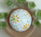 Mosaik Gartenkugel in 2 Größen weiß orange - Rosenkugel Dekokugel Stele (10 cm Durchmesser)