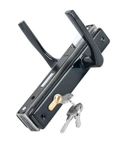 Torschloss + Schließzylinder 30/30 + Türklinke - Einsteckschloss Zylinderschloss - Tür Komplett Set Beschlag - Türschloss - Türgriffe - Zylinder - Drückergarnitur - Türbeschlag - Torbeschläge