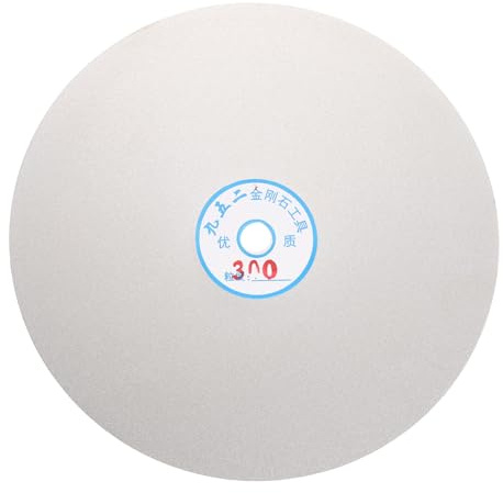 sourcing map Disque plat diamant de 20,3 x 1,27 cm - Grain 300 - Pour meulage, ponçage, polissage de la céramique, du verre, des pierres, des pierres précieuses