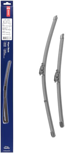 Kit de Escobillas Limpiaparabrisas Planas DENSO (DF-439), 2 Unidades 550/400mm – Vehículos con volante a izquierda – Silenciosas y Duraderas con Diseño Aerodinámico – Escobillas Limpiaparabrisas OEM
