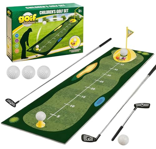 Set mazze da golf per bambini - Giocattolo da gioco educativo per allenamento sportivo da 47,24 pollici, mini kit di pratica portatile con attrezzatura leggera per la palla per lo sviluppo delle abili