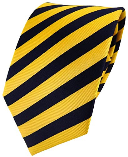 TigerTie Designer sidenkrawatte gul guld kungsrandig – slips siden
