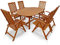 IND-70310-SSSE7 Gartenmöbel Set Garnitur Sun Shine, Garten Garnitur Sitzgruppe aus Holz - 7-teilig - Tisch ausziehbar + 6 x Stuhl klappbar