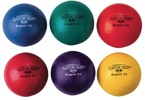 S&S Worldwide Gator Skin Super 90 Balls. 3.5 PU Coated Foam Ball. Soft No-Sting Balls are Great for Indoor Baseball/Softball, Floor Hockey, Dodgeball and PE Games. Set of 6.