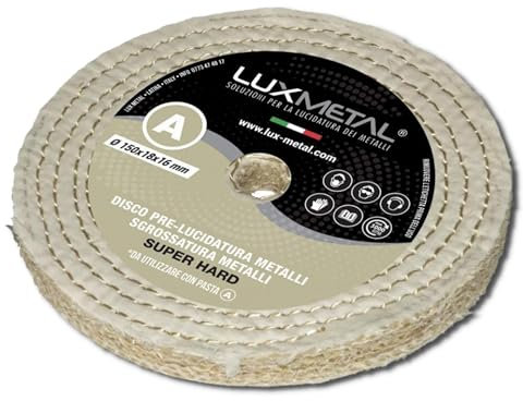 Disco A 150 mm de diámetro Pre – pulido desbaste metales Super Hard (sisal – Algodón) para pulir limpiar Latón Cobre Bronce Acero inoxidable Aluminio Pasta abrasiva limpiador elimina Óxido