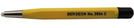 Bergeon Handskrapborste 2834, pennform, utbytbar borste, för fint rengöringsarbete på klockhus