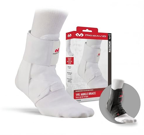 McDavid – sport ankelbandage med remmar – unisex vuxna – stukning ankelbandage – förebygger eller återhämtar sig från ankelskador – (195R)
