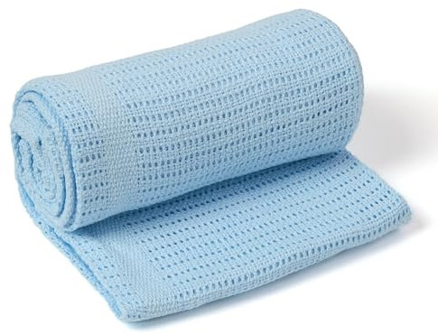 Clair de Lune Pram & Travel Extra Soft Cotton Cellular Baby Blanket